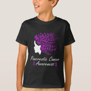 Pancreatic Cancer Awareness - Women Butterflies Ha T-Shirt