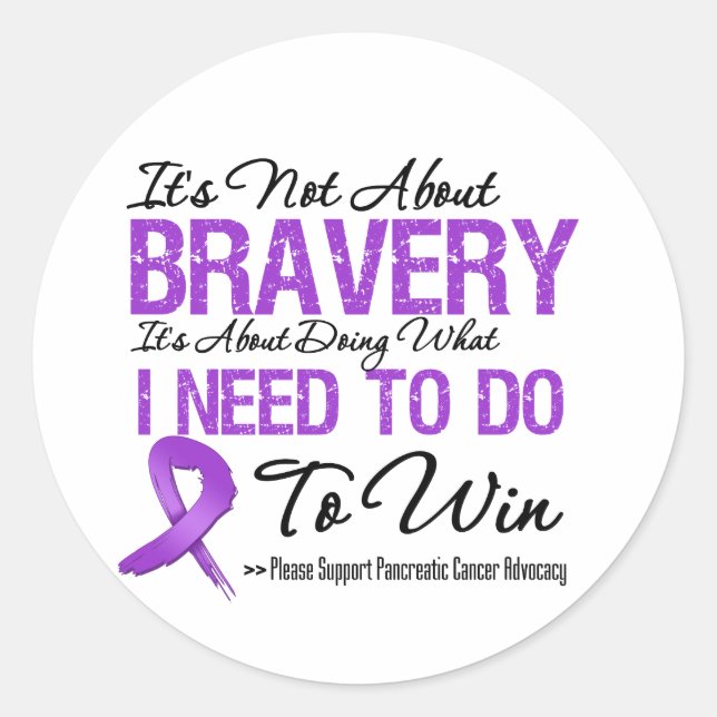 Pancreatic Cancer Battle Classic Round Sticker (Front)