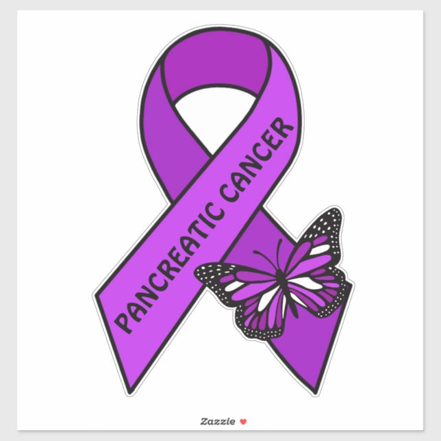 Pancreatic Cancer Butterfly Awareness Ribbon Sticker (Sheet)