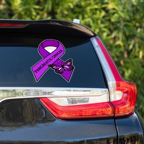 Pancreatic Cancer Butterfly Awareness Ribbon Sticker