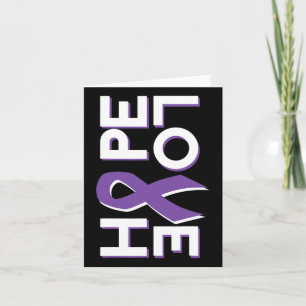 Pancreatic Cancer Fight Cancer Ribbon 14  Card