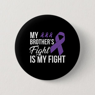 Pancreatic Cancer Fight Cancer Ribbon 15 Button