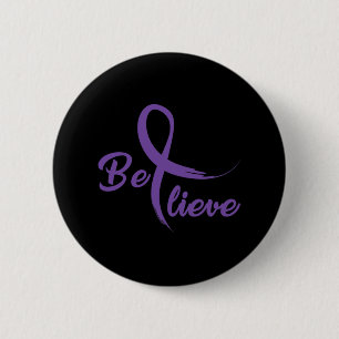 Pancreatic Cancer Fight Cancer Ribbon 3 Button