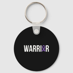 Pancreatic Cancer Fight Cancer Ribbon 4 Keychain