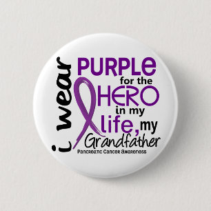 Pancreatic Cancer For My Hero My Grandfather 2 Pinback Button