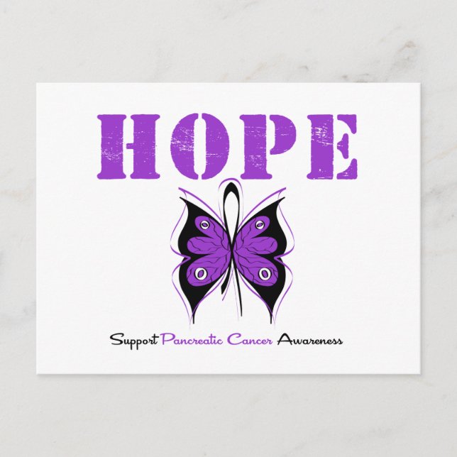 Pancreatic Cancer Hope Butterfly Postcard (Front)