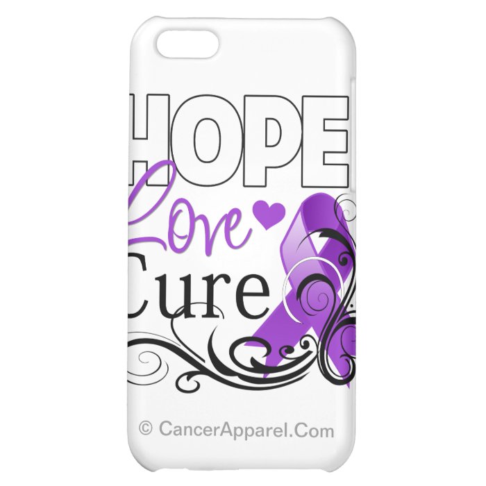 Pancreatic Cancer Hope Love Cure iPhone 5C Cases