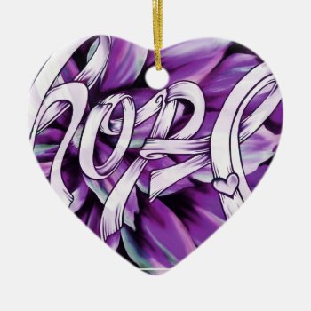 Pancreatic Cancer Hope Ornament by KPattersonDesign at Zazzle