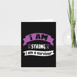 Pancreatic Cancer I Am Strong I Am A Survivor 1 Card