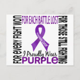 Purple Pancreatic Cancer Ribbon Postcard for Sale by anneweidner10