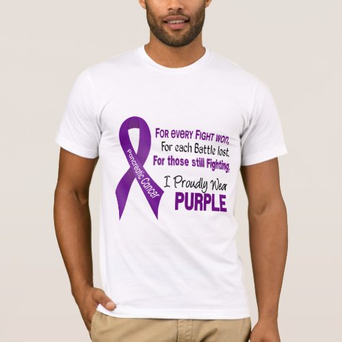 Pancreatic Cancer I Proudly Wear Purple T_Shirt