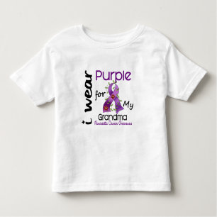 Pancreatic Cancer I Wear Purple For My Grandma 43 Toddler T-shirt