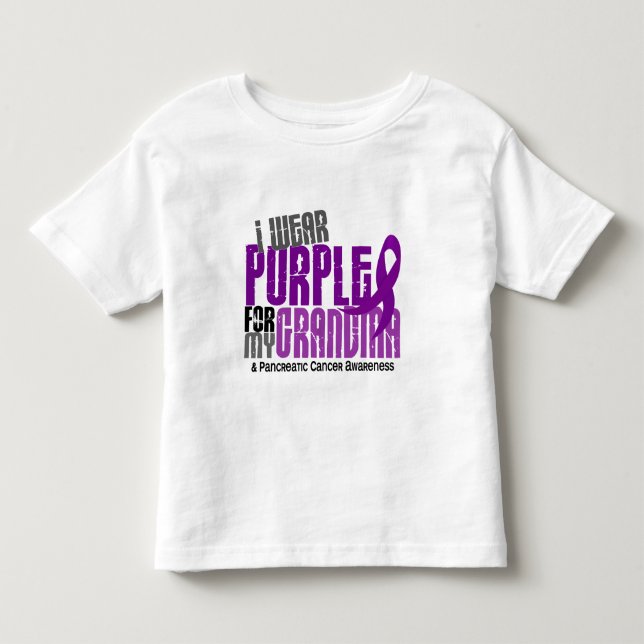 Pancreatic Cancer I Wear Purple For My Grandma 6.2 Toddler T-shirt (Front)