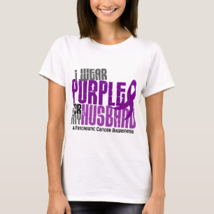 Pancreatic Cancer I Wear Purple For My Husband 6.2 T-Shirt