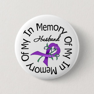 Pancreatic Cancer In Memory of My Husband Pinback Button