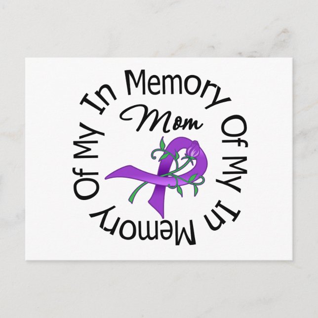 Pancreatic Cancer In Memory of My Mom Postcard (Front)