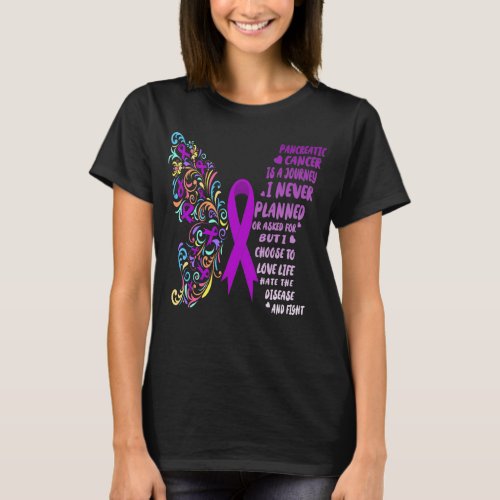 pancreatic cancer journey live life fight T_Shirt