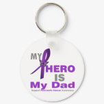 Pancreatic Cancer My Hero is My Dad Keychain