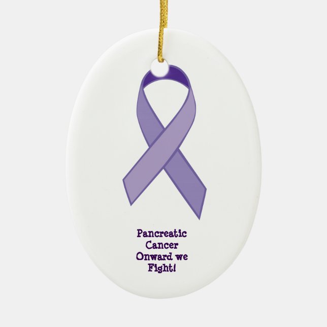 Pancreatic Cancer Onward we Fight ornament (Front)