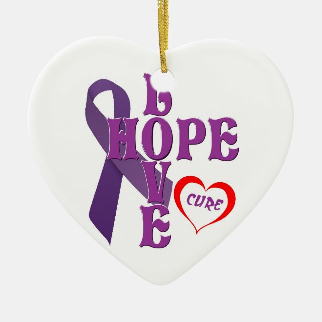 Pancreatic Cancer Ornament (Front)