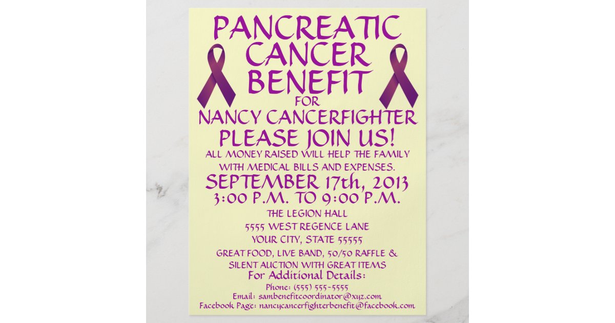 Pancreatic Cancer Patient Benefit Flyer | Zazzle