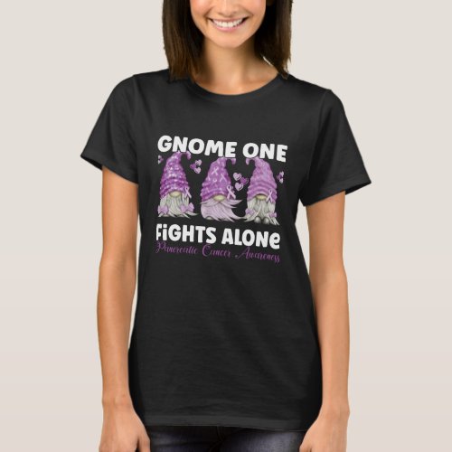 Pancreatic Cancer Purple Gnome T_Shirt