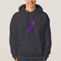 Pancreatic Cancer Purple Ribbon 3 Hoodie