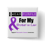 Pancreatic Cancer Purple Ribbon Brother-in-Law Pinback Button