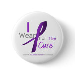 Pancreatic Cancer Purple Ribbon For The Cure Button