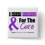 Pancreatic Cancer Purple Ribbon For The CURE Pinback Button