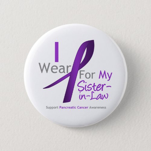 Pancreatic Cancer Purple Ribbon Sister_in_Law Button