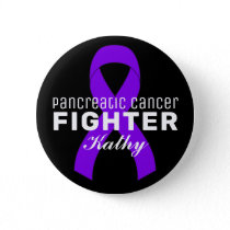 Pancreatic Cancer Ribbon Black Button