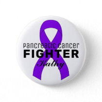 Pancreatic Cancer Ribbon White Button