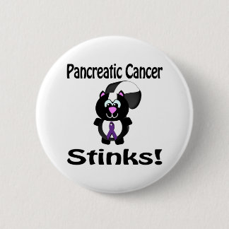 Pancreatic Cancer Stinks Skunk Awareness Design Button