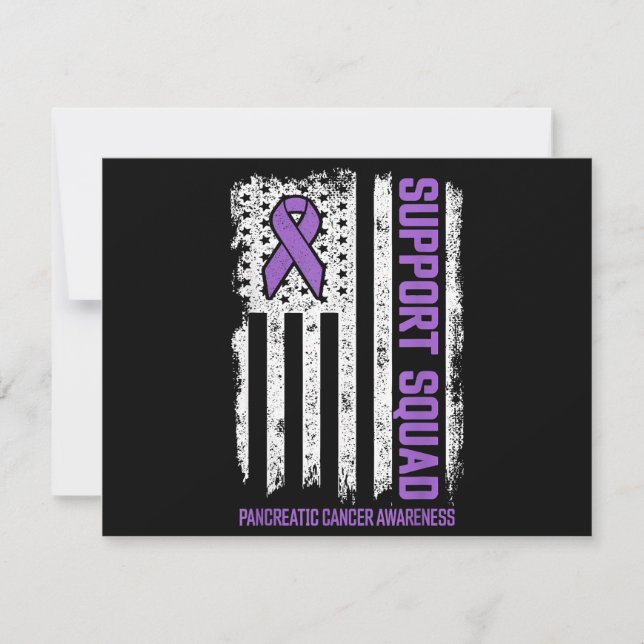Pancreatic Cancer Support Squad Pancreatic Cancer  Thank You Card (Front)