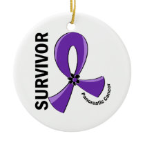 Pancreatic Cancer Survivor 12 Ceramic Ornament