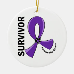 Pancreatic Cancer Survivor 12 Ceramic Ornament
