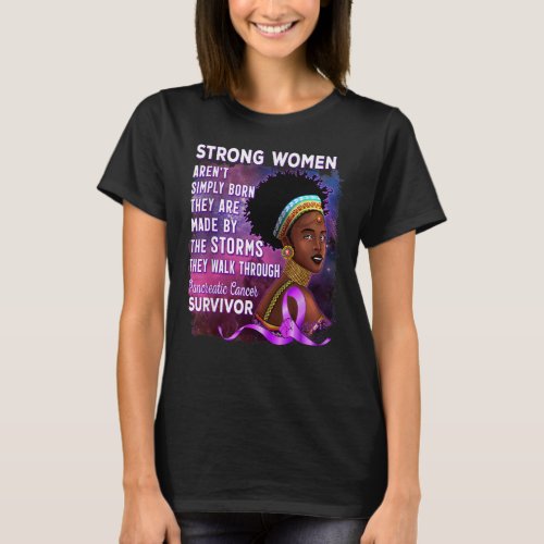 Pancreatic Cancer Survivor African American Womens T_Shirt
