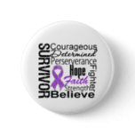 Pancreatic Cancer Survivor Collage Button