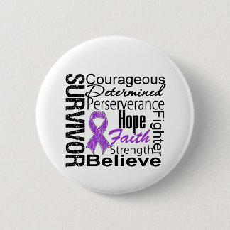 Pancreatic Cancer Survivor Collage Button