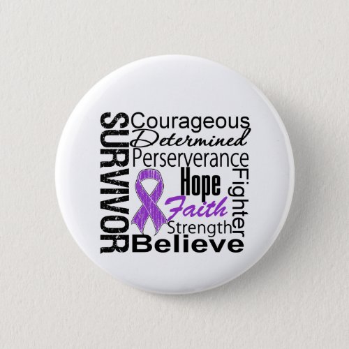 Pancreatic Cancer Survivor Collage Button