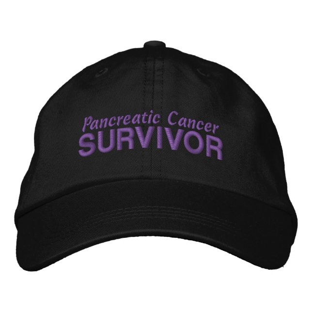 Pancreatic Cancer Survivor Embroidered Baseball Cap (Front)