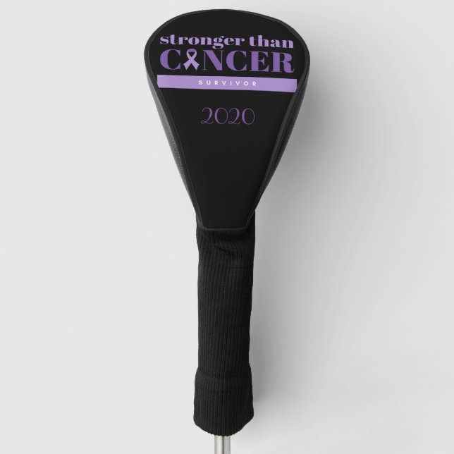 Pancreatic Cancer Survivor Purple Golf Head Cover (Front)