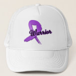 Pancreatic Cancer Warrior Grunge Trucker Hat at Zazzle