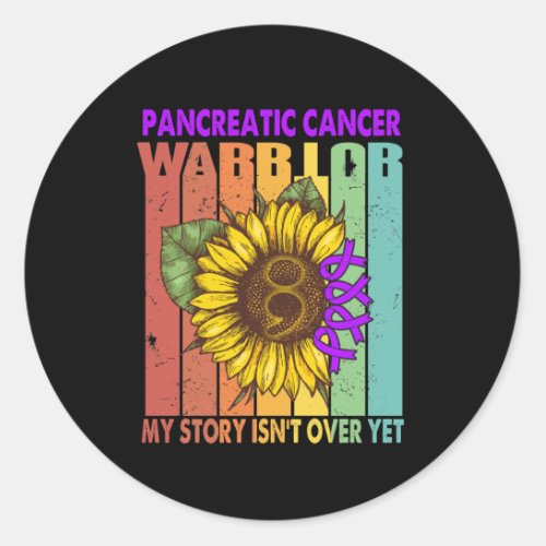 Pancreatic Cancer Warrior My Story Isnt Over Yet  Classic Round Sticker