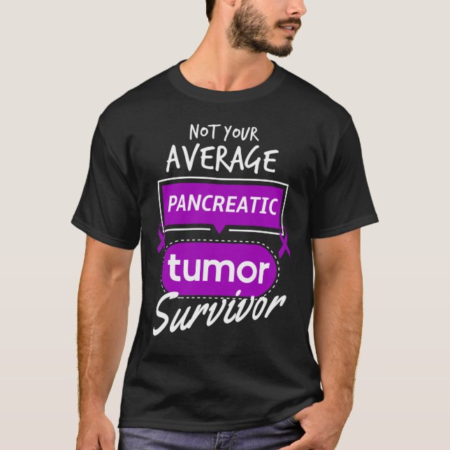 Pancreatic Tumor Survivor Cancer Awareness Pancrea T-Shirt (Front)