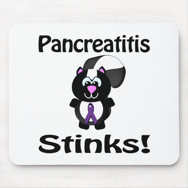 Pancreatitis Stinks Skunk Awareness Design Mouse Pad (Front)