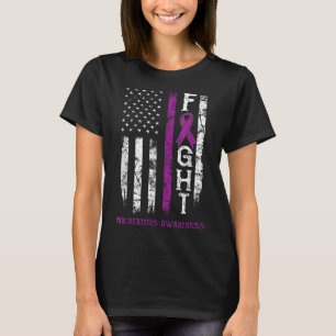 Pancreatitis Warrior Us Flag  T-Shirt