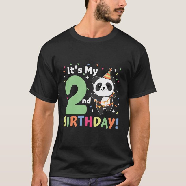 Panda 2Nd For Two Panda T-Shirt (Front)