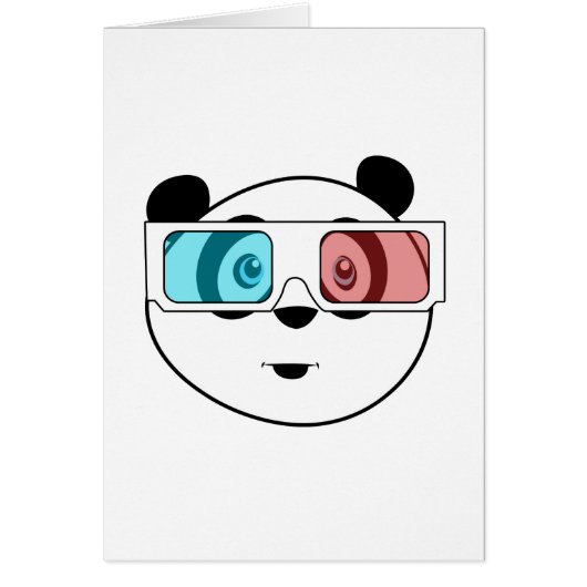 Panda - 3D Glasses Cards (Front)